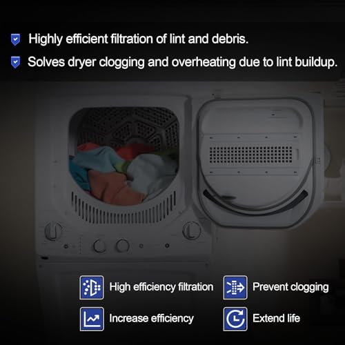 GE & Hotpoint Washer Dryer Lint Screen Cover Grid & Filter Slide Guide Assembly - Replacement for WE01X25915, WE01X2591