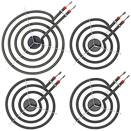 AMI Parts SP22YA Electric Range Burner Element Replacement for Hotpoint, Kenmore, and Ro-Per Stoves (1 x 8" & 3 x 6")