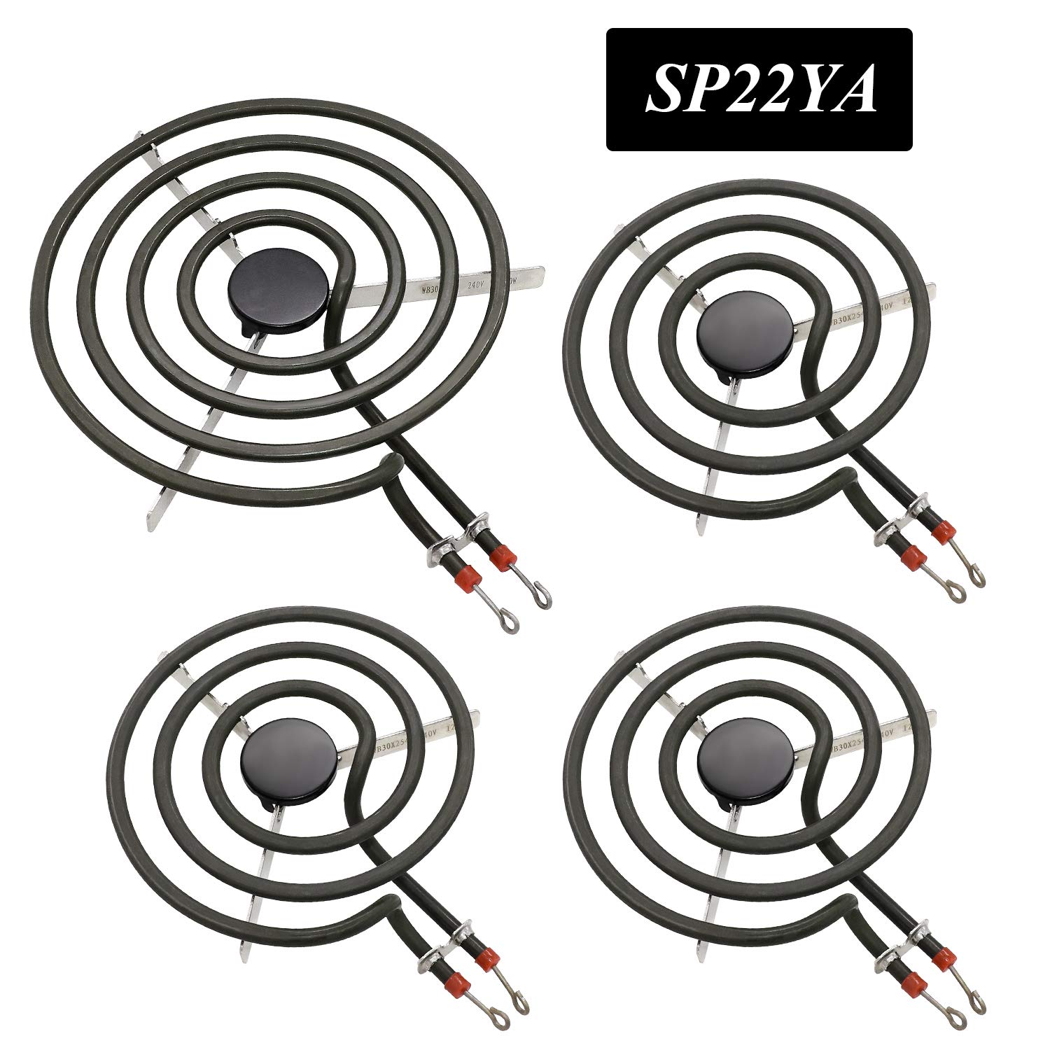 AMI Parts SP22YA Electric Range Burner Element Replacement for Hotpoint, Kenmore, and Ro-Per Stoves (1 x 8" & 3 x 6")