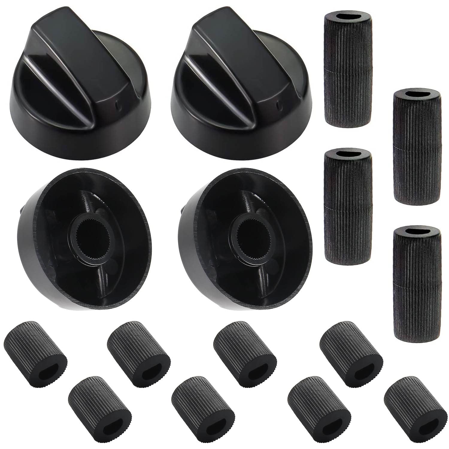 Seentech 4-Pack Control Knobs Replacement Black for Oven Stove and Range Versatile Specifications Wide Application Versa