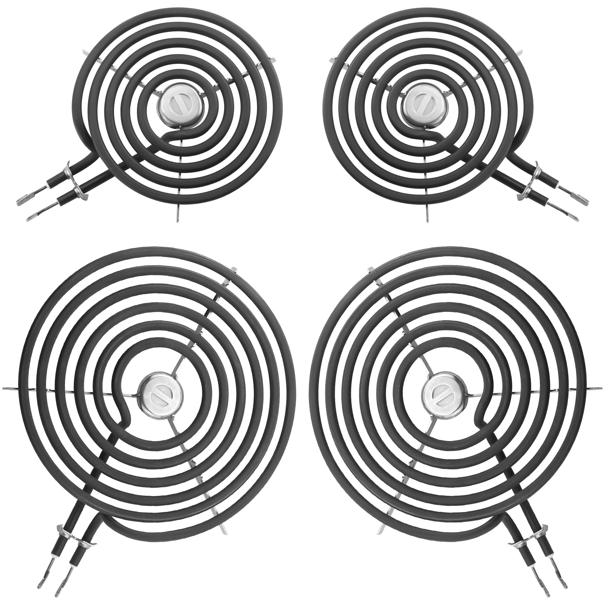 GE Stove Burner Replacement Kit - WB30M1 & WB30M2 - Fit for G-E Stoves - 2WB30M1 (6") & 2WB30M2 (8") - AMI Partsamaha