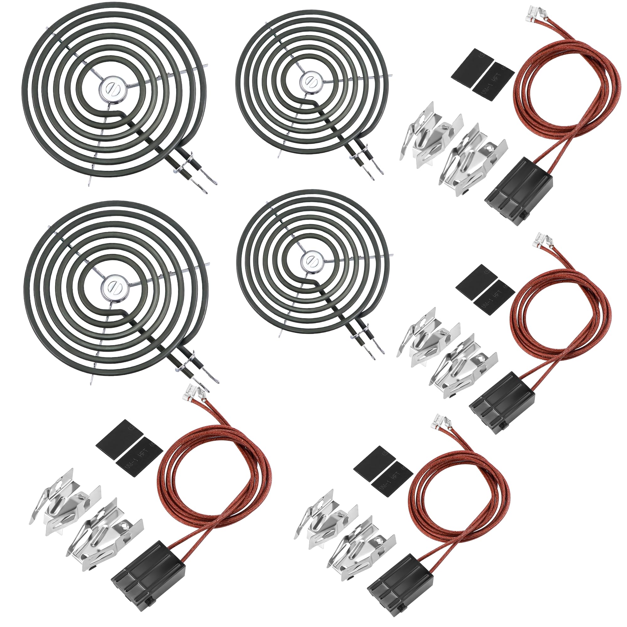 MIFLUS WB17T10006 Terminal Block Kit & Electric Stove Burner Element Replacement - GE, HotPoint, Kenmore Range/Stove Co
